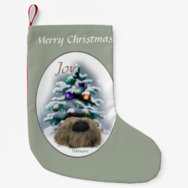 Pekingese-jul Liten Julstrumpa