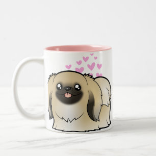 Pekingese kärlek (den klippta showen) Två-Tonad mugg