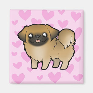 Pekingese kärlek (den klippta valpen) magnet