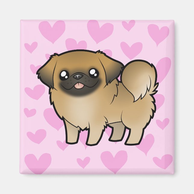 Pekingese Kärlek (valpskuren) Magnet (Framsidan)