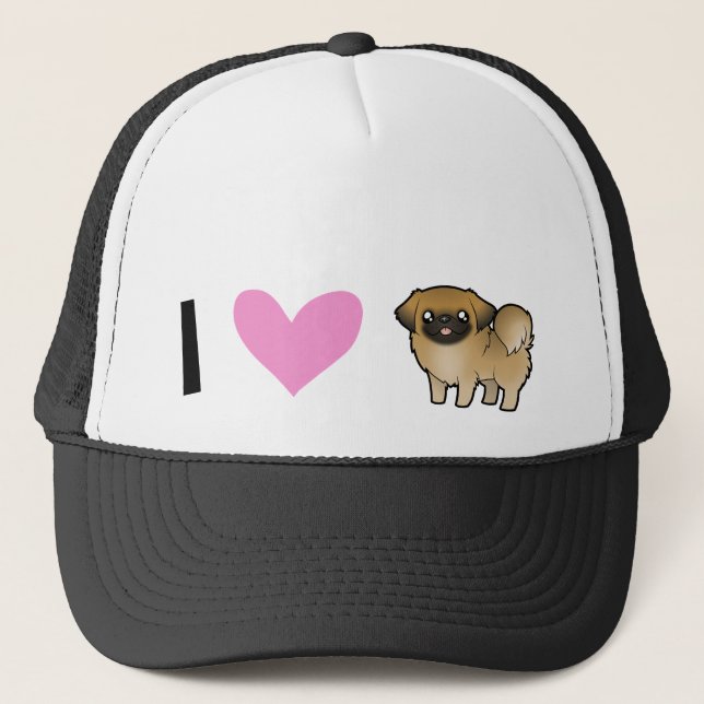 Pekingese Kärlek (valpskuren) Truckerkeps (Framsida)