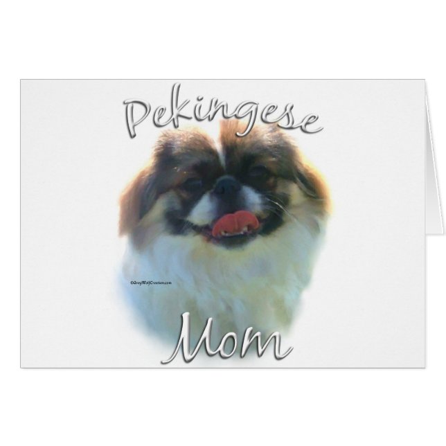 Pekingese Mamma 2 Hälsningskort (Framsidan Horizontal)