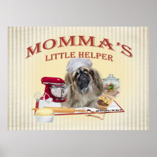 Pekingese Momma hjälpen Poster