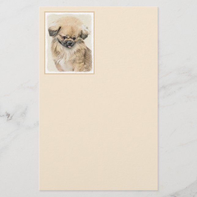 Pekingese Painting - Cute Original Hund Art (Framsida)