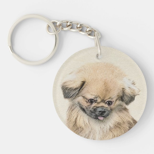 Pekingese Painting - Cute Original Hund Art (Framsidan)