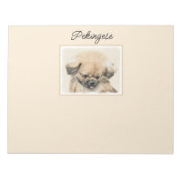 Pekingese Painting - Cute Original Hund Art Anteck