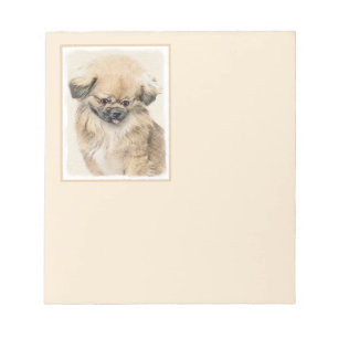 Pekingese Painting - Cute Original Hund Art Anteckningsblock