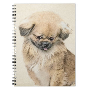Pekingese Painting - Cute Original Hund Art Anteckningsbok