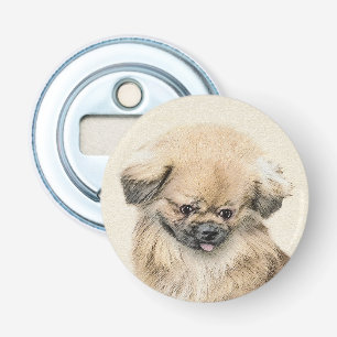 Pekingese Painting - Cute Original Hund Art Flasköppnare