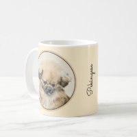 Pekingese Painting - Cute Original Hund Art