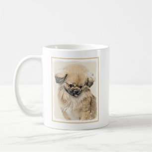 Pekingese Painting - Cute Original Hund Art Kaffemugg