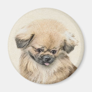 Pekingese Painting - Cute Original Hund Art Magnet
