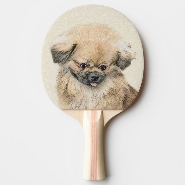 Pekingese Painting - Cute Original Hund Art Pingisracket (Framsidan)