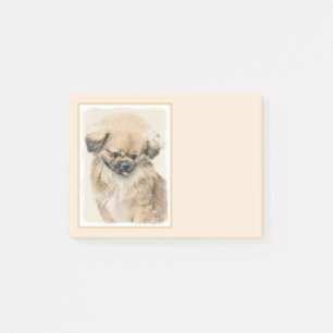 Pekingese Painting - Cute Original Hund Art Post-it Block