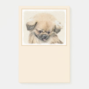 Pekingese Painting - Cute Original Hund Art Post-it Block