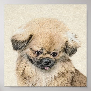 Pekingese Painting - Cute Original Hund Art Poster