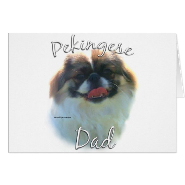 Pekingese Pappa 2 Hälsningskort (Framsidan Horizontal)