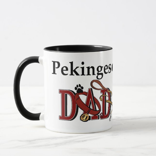 Pekingese Pappa Gifts Mugg (Vänster)