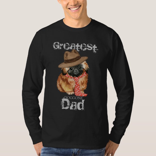 Pekingese Pappa T-Shirt (Framsida)