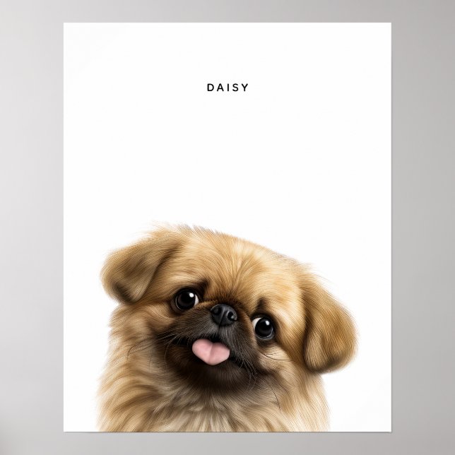 Pekingese Personlig Print Poster (Framsidan)