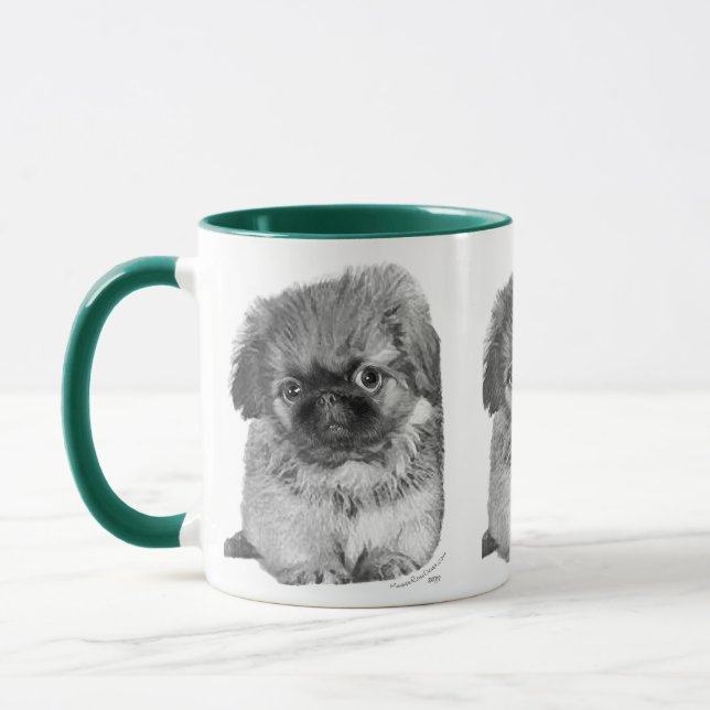 Pekingese Puppy Mugg (Vänster)