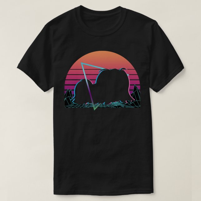 Pekingese Retro Premium  T Shirt (Design framsida)