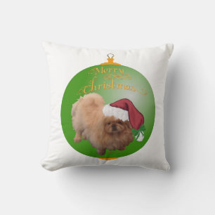 Pekingese Santa Ornament Kudde