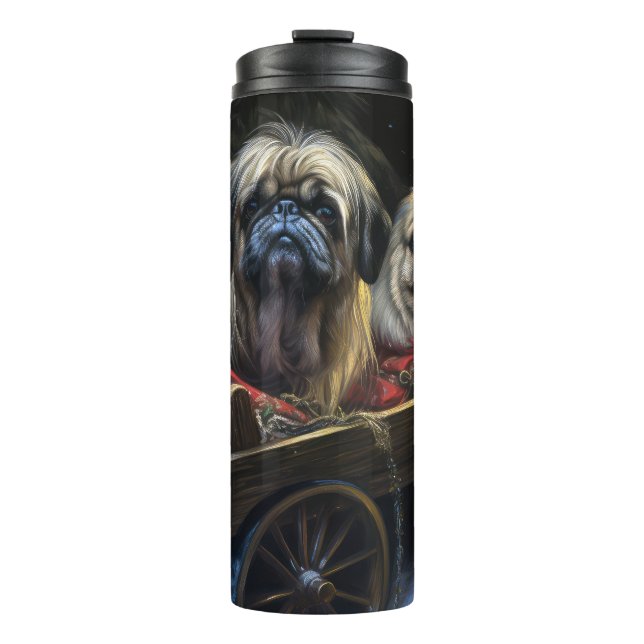 Pekingese Snowy Sleigh-juldekretet (Framsida)