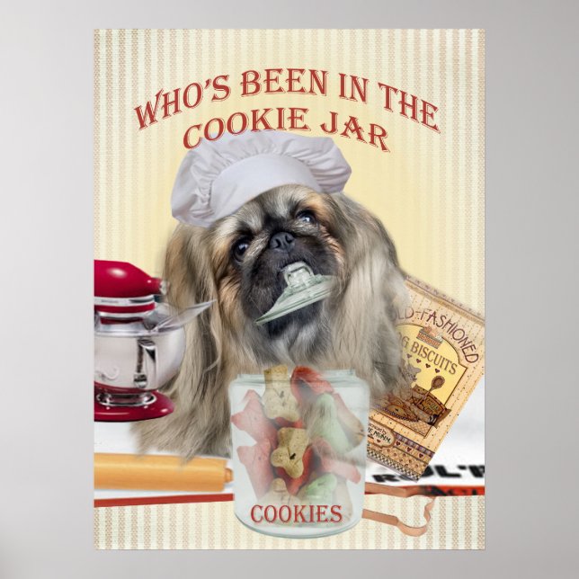 Pekingese som har varit i Cookie Burk Poster (Framsidan)
