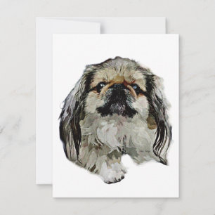 Pekingese Stationery - blankt kort