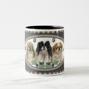 Pekingese tassavtryckmugg Två-Tonad mugg