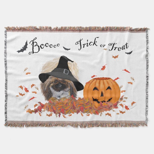 Pekingese Throw Blanket Mysfilt (Framsidan)