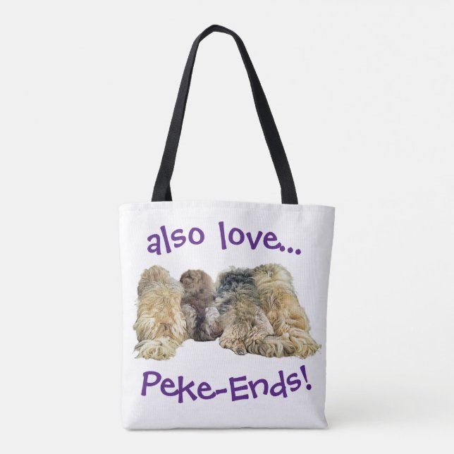 Pekingese Tote, inklusive Peke-änderna! Tygkasse (Baksida)