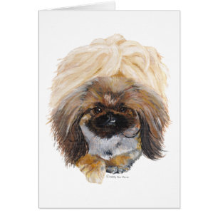 Pekingese Tuffy Hälsningskort