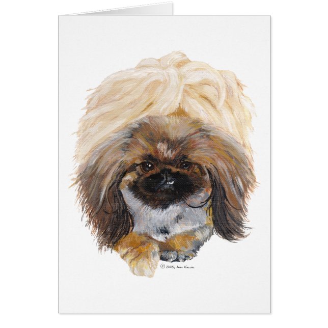 Pekingese Tuffy Hälsningskort (Framsidan)