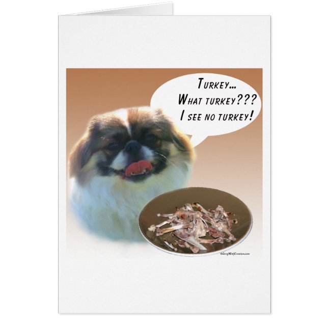 Pekingese Turkiet Hälsningskort (Framsidan)