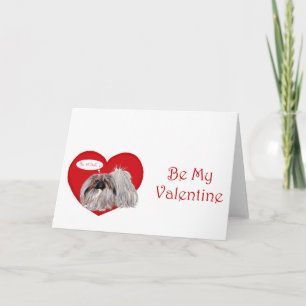 Pekingese Valentine Greeting Card Helgkort