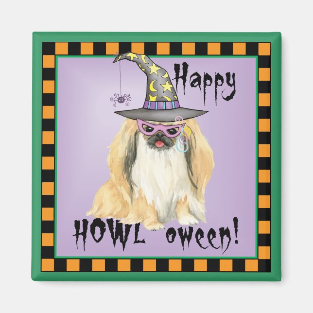 Pekingese Witch Magnet (Framsidan)