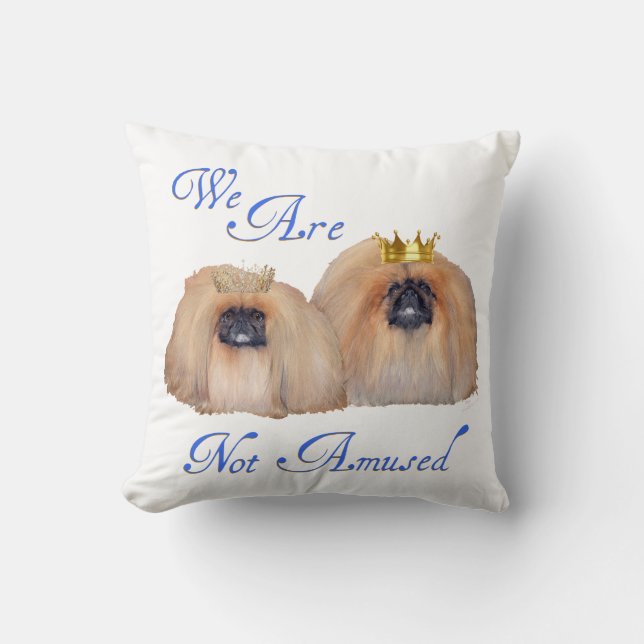 Pekingeser är inte roade kudde (Framsida)