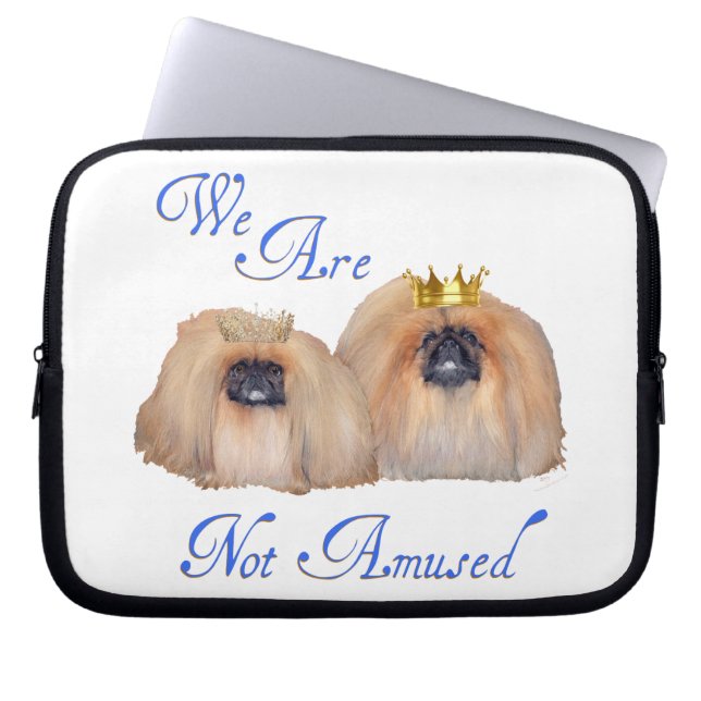 Pekingeser är inte roade laptop sleeve (Framsidan)