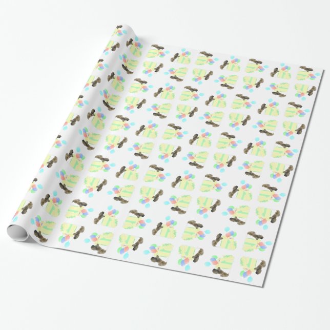 Pekingeser Celebrationsballonger Presentpapper (Utrullad)