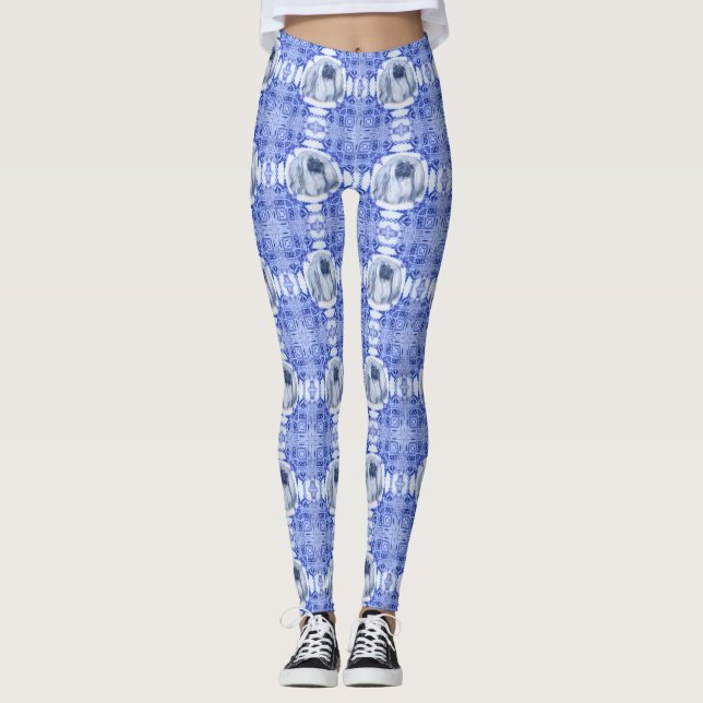 Pekingeser Design Leggings (Framsida)