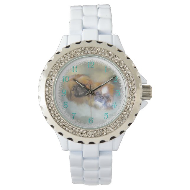 Pekingeser Duo Armbandsur (Framsida)