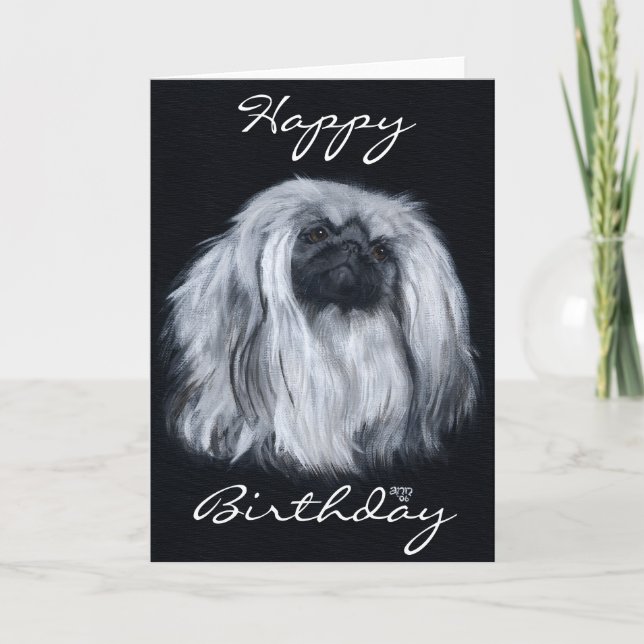Pekingeser Födelsedagskort Kort (Framsida)