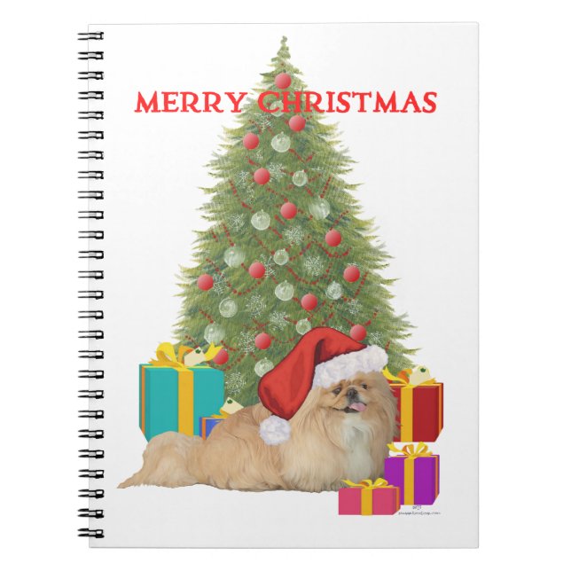 Pekingeser God Jul Anteckningsbok (Framsidan)