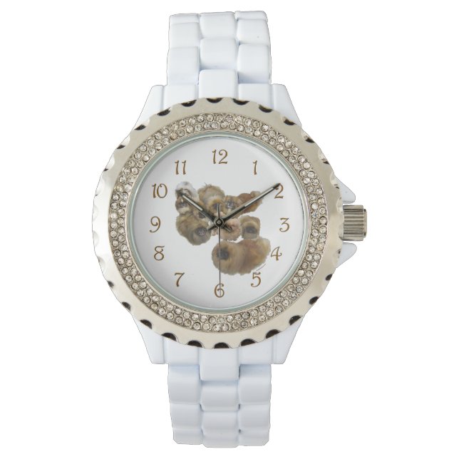 Pekingeser Grupp Armbandsur (Framsida)