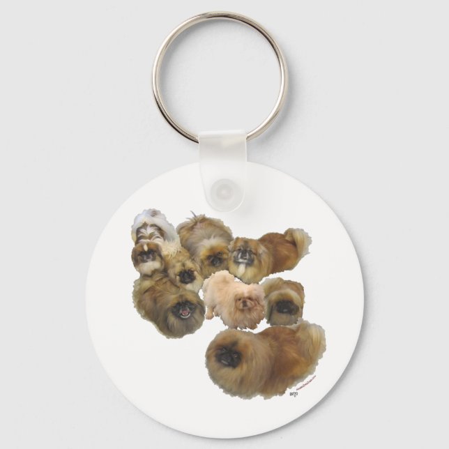 Pekingeser grupp nyckelring (Framsida)