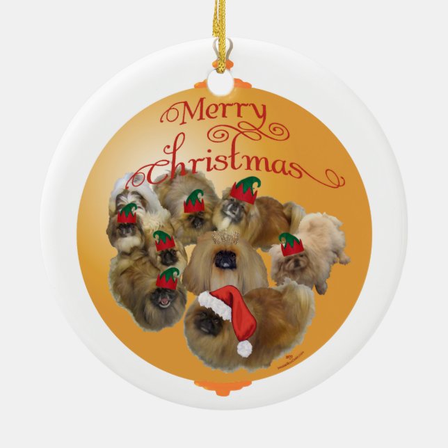 Pekingeser Grupp Ornament (Baksidan)