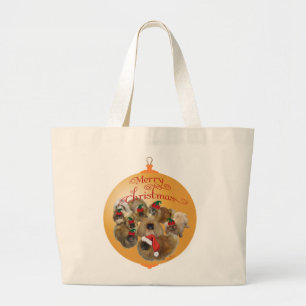 Pekingeser Grupp Ornament Jumbo Tygkasse