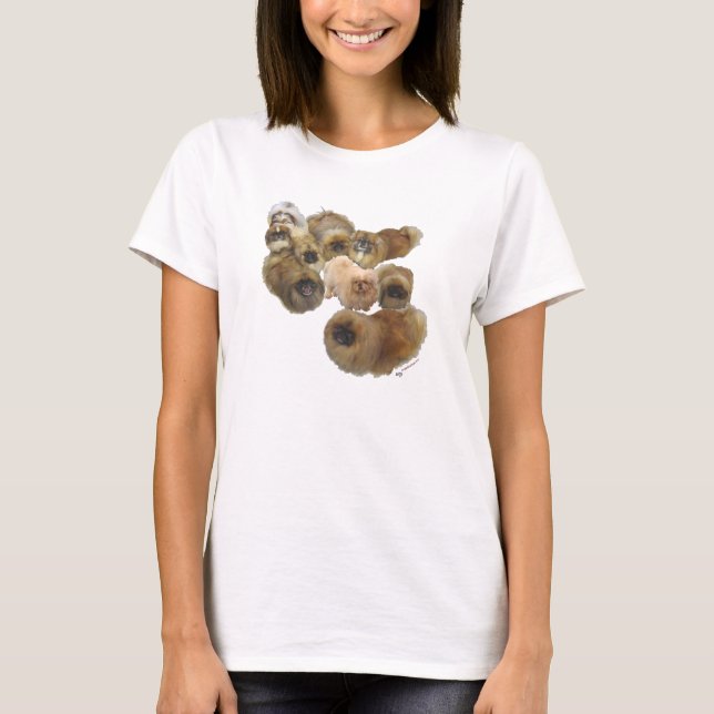 Pekingeser grupp t shirt (Framsida)